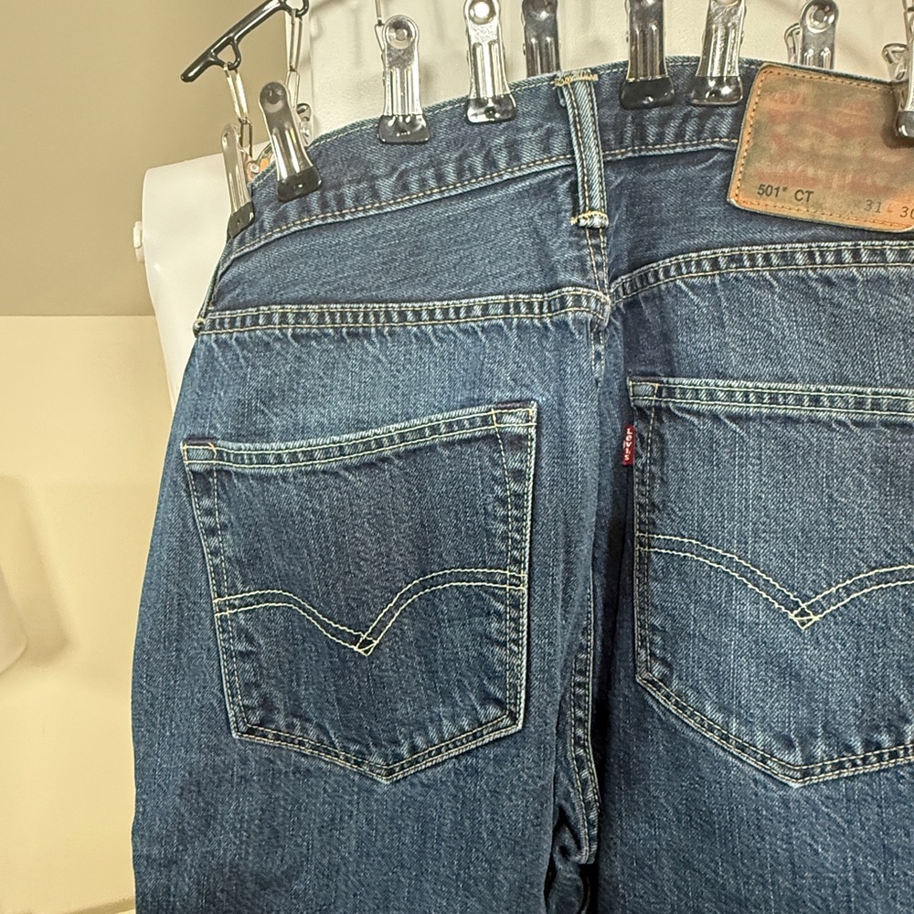 Levi’s 501 CT Jeans Button Fly Medium Wash Tapered Denim Men’s